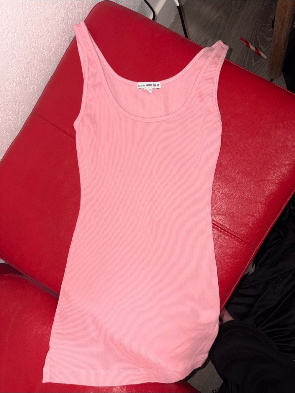 NWOT Standard James Perse Pink Ribbed Tank Dress / Long Tank Size 0 /XS